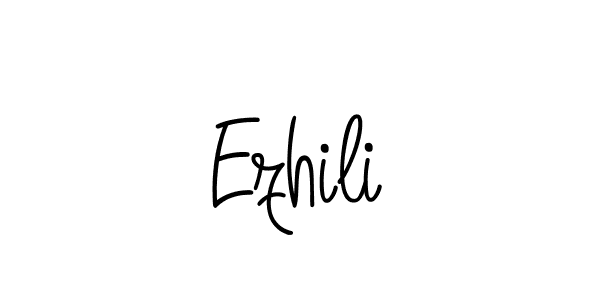 You should practise on your own different ways (Angelique-Rose-font-FFP) to write your name (Ezhili) in signature. don't let someone else do it for you. Ezhili signature style 5 images and pictures png