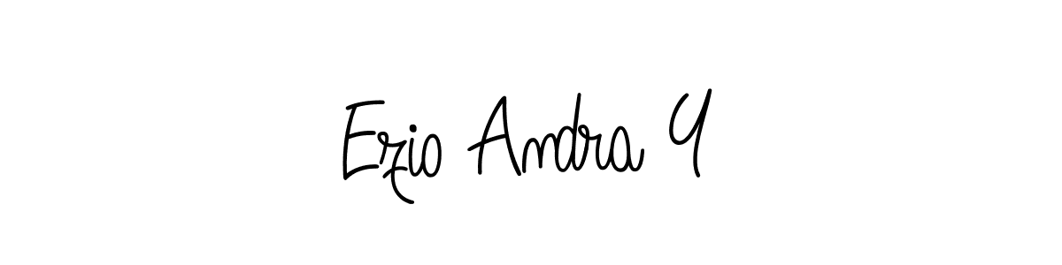 You should practise on your own different ways (Angelique-Rose-font-FFP) to write your name (Ezio Andra Y) in signature. don't let someone else do it for you. Ezio Andra Y signature style 5 images and pictures png