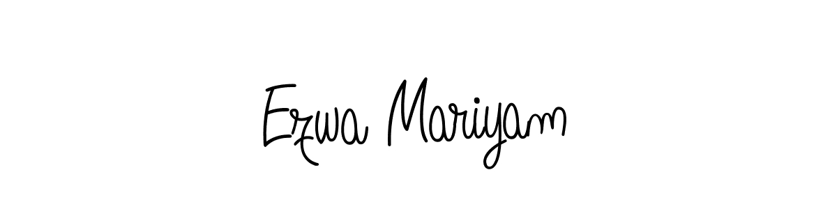Check out images of Autograph of Ezwa Mariyam name. Actor Ezwa Mariyam Signature Style. Angelique-Rose-font-FFP is a professional sign style online. Ezwa Mariyam signature style 5 images and pictures png