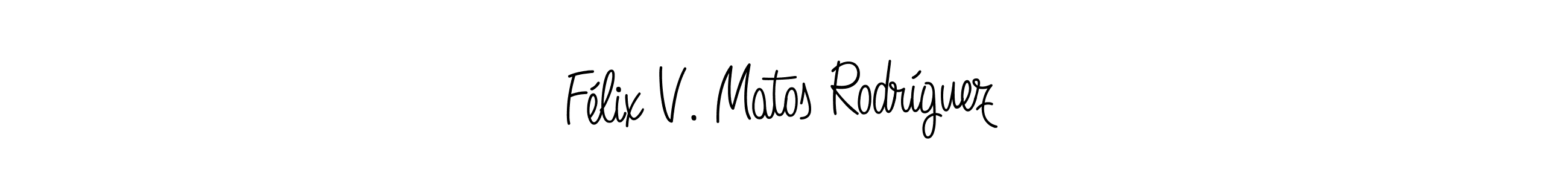 Create a beautiful signature design for name Félix V. Matos Rodríguez. With this signature (Angelique-Rose-font-FFP) fonts, you can make a handwritten signature for free. Félix V. Matos Rodríguez signature style 5 images and pictures png