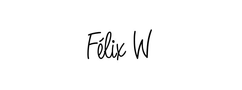 Once you've used our free online signature maker to create your best signature Angelique-Rose-font-FFP style, it's time to enjoy all of the benefits that Félix W name signing documents. Félix W signature style 5 images and pictures png