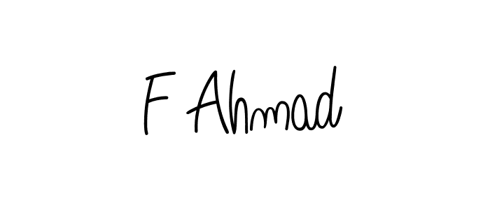 The best way (Angelique-Rose-font-FFP) to make a short signature is to pick only two or three words in your name. The name F Ahmad include a total of six letters. For converting this name. F Ahmad signature style 5 images and pictures png