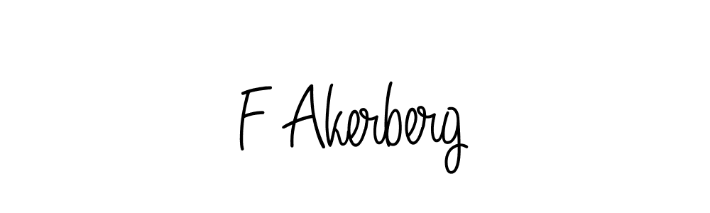 Make a beautiful signature design for name F Akerberg. With this signature (Angelique-Rose-font-FFP) style, you can create a handwritten signature for free. F Akerberg signature style 5 images and pictures png