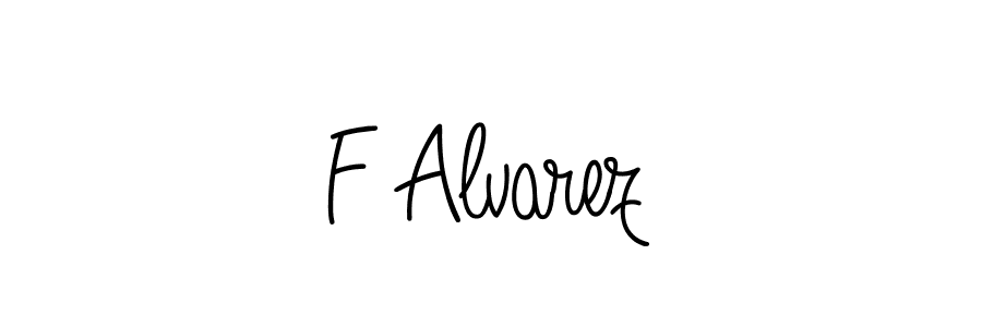 Design your own signature with our free online signature maker. With this signature software, you can create a handwritten (Angelique-Rose-font-FFP) signature for name F Alvarez. F Alvarez signature style 5 images and pictures png