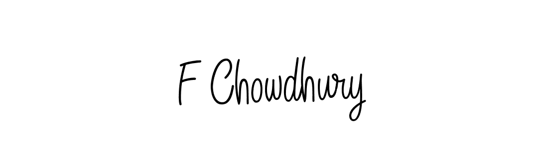 Make a beautiful signature design for name F Chowdhury. With this signature (Angelique-Rose-font-FFP) style, you can create a handwritten signature for free. F Chowdhury signature style 5 images and pictures png