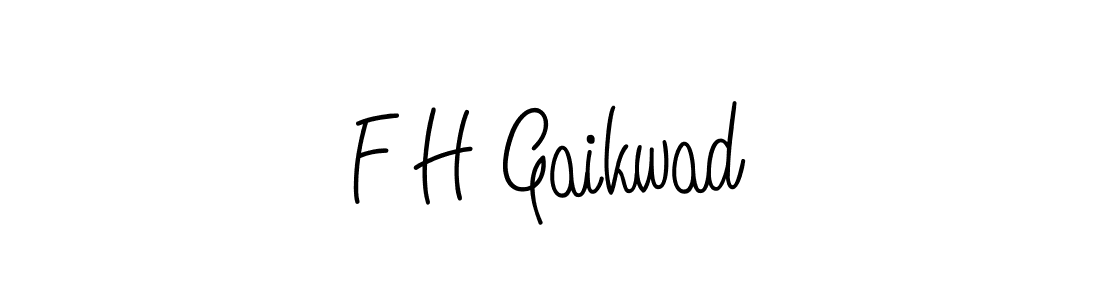 if you are searching for the best signature style for your name F H Gaikwad. so please give up your signature search. here we have designed multiple signature styles  using Angelique-Rose-font-FFP. F H Gaikwad signature style 5 images and pictures png