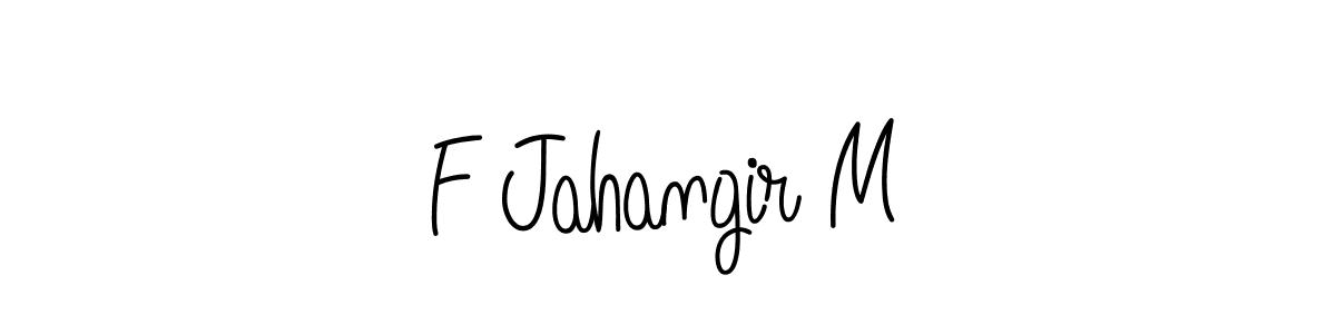 F Jahangir M stylish signature style. Best Handwritten Sign (Angelique-Rose-font-FFP) for my name. Handwritten Signature Collection Ideas for my name F Jahangir M. F Jahangir M signature style 5 images and pictures png