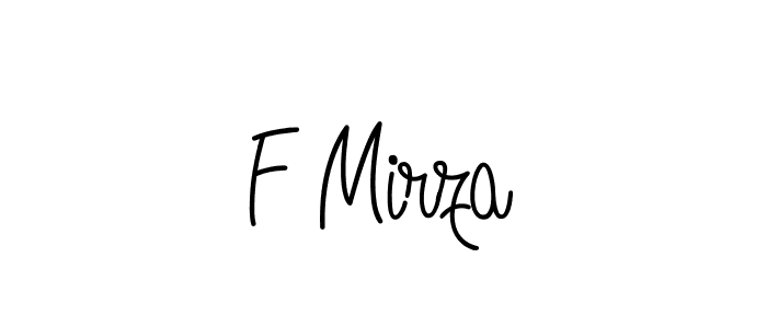 Make a beautiful signature design for name F Mirza. Use this online signature maker to create a handwritten signature for free. F Mirza signature style 5 images and pictures png