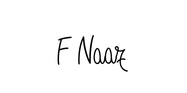 Design your own signature with our free online signature maker. With this signature software, you can create a handwritten (Angelique-Rose-font-FFP) signature for name F Naaz. F Naaz signature style 5 images and pictures png