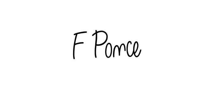 How to make F Ponce name signature. Use Angelique-Rose-font-FFP style for creating short signs online. This is the latest handwritten sign. F Ponce signature style 5 images and pictures png