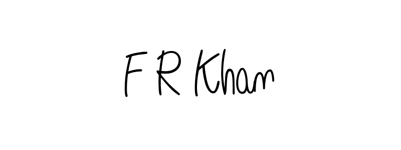 Create a beautiful signature design for name F R Khan. With this signature (Angelique-Rose-font-FFP) fonts, you can make a handwritten signature for free. F R Khan signature style 5 images and pictures png