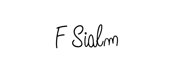 Design your own signature with our free online signature maker. With this signature software, you can create a handwritten (Angelique-Rose-font-FFP) signature for name F Sialm. F Sialm signature style 5 images and pictures png