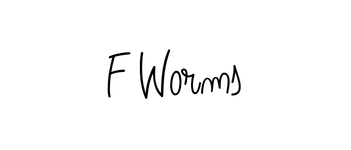 You should practise on your own different ways (Angelique-Rose-font-FFP) to write your name (F Worms) in signature. don't let someone else do it for you. F Worms signature style 5 images and pictures png