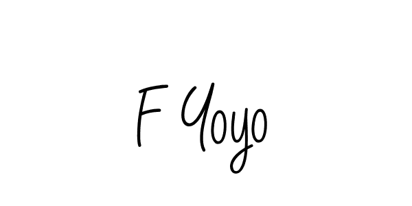 You should practise on your own different ways (Angelique-Rose-font-FFP) to write your name (F Yoyo) in signature. don't let someone else do it for you. F Yoyo signature style 5 images and pictures png