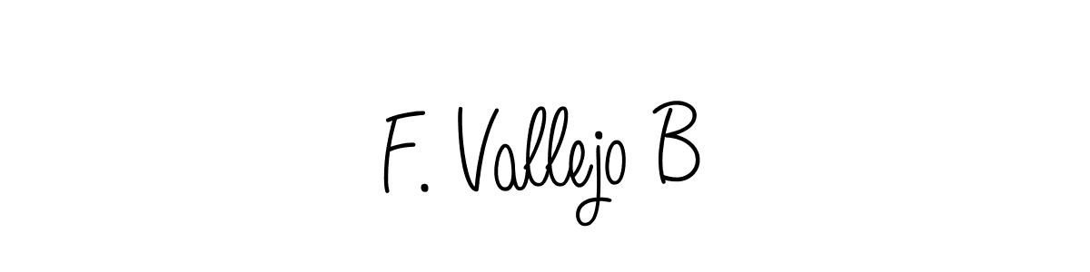 How to make F. Vallejo B name signature. Use Angelique-Rose-font-FFP style for creating short signs online. This is the latest handwritten sign. F. Vallejo B signature style 5 images and pictures png