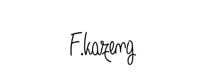 You should practise on your own different ways (Angelique-Rose-font-FFP) to write your name (F.kazeng) in signature. don't let someone else do it for you. F.kazeng signature style 5 images and pictures png