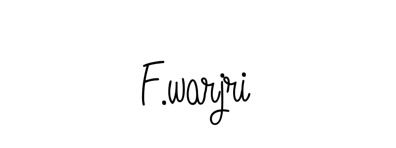 Create a beautiful signature design for name F.warjri. With this signature (Angelique-Rose-font-FFP) fonts, you can make a handwritten signature for free. F.warjri signature style 5 images and pictures png