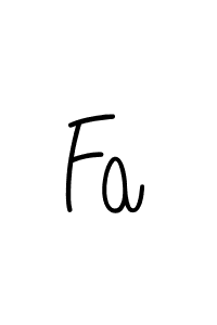 How to make Fa name signature. Use Angelique-Rose-font-FFP style for creating short signs online. This is the latest handwritten sign. Fa signature style 5 images and pictures png