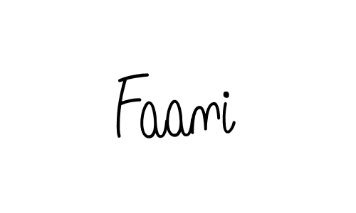 You should practise on your own different ways (Angelique-Rose-font-FFP) to write your name (Faani) in signature. don't let someone else do it for you. Faani signature style 5 images and pictures png