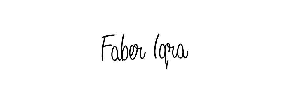 Create a beautiful signature design for name Faber Iqra. With this signature (Angelique-Rose-font-FFP) fonts, you can make a handwritten signature for free. Faber Iqra signature style 5 images and pictures png