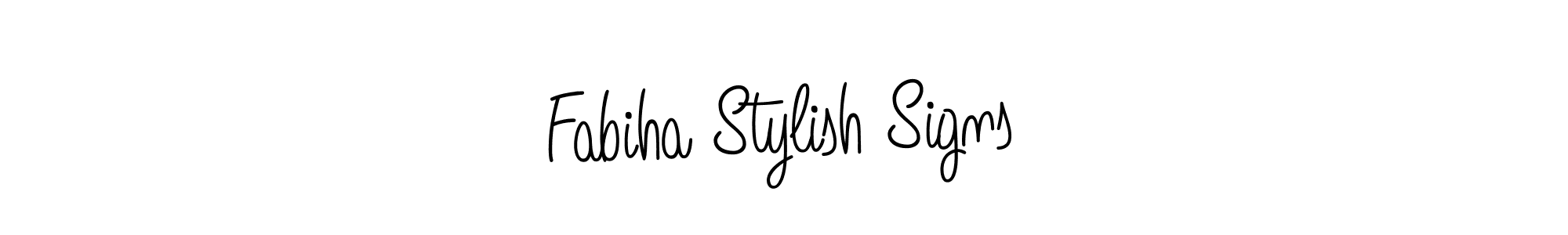 Design your own signature with our free online signature maker. With this signature software, you can create a handwritten (Angelique-Rose-font-FFP) signature for name Fabiha Stylish Signs. Fabiha Stylish Signs signature style 5 images and pictures png