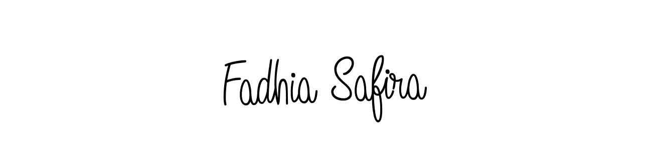 You should practise on your own different ways (Angelique-Rose-font-FFP) to write your name (Fadhia Safira) in signature. don't let someone else do it for you. Fadhia Safira signature style 5 images and pictures png