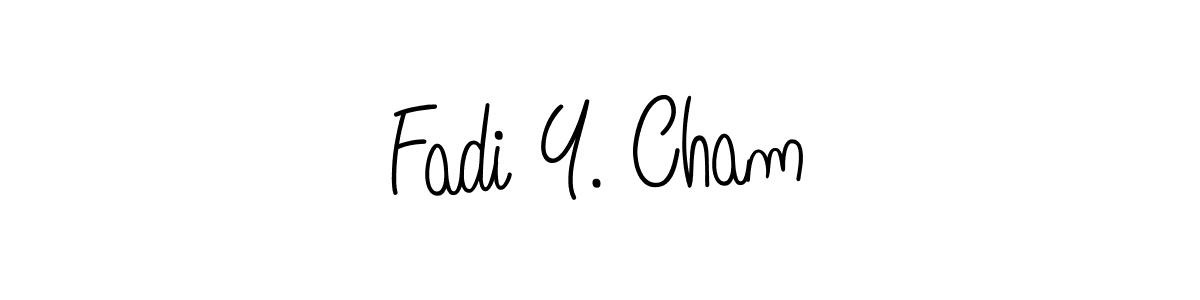 Fadi Y. Cham stylish signature style. Best Handwritten Sign (Angelique-Rose-font-FFP) for my name. Handwritten Signature Collection Ideas for my name Fadi Y. Cham. Fadi Y. Cham signature style 5 images and pictures png