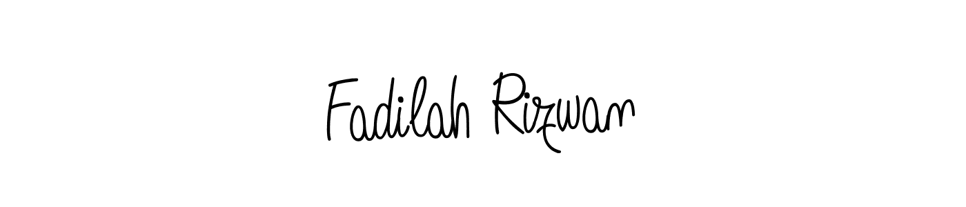 You should practise on your own different ways (Angelique-Rose-font-FFP) to write your name (Fadilah Rizwan) in signature. don't let someone else do it for you. Fadilah Rizwan signature style 5 images and pictures png