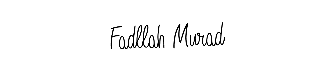 Use a signature maker to create a handwritten signature online. With this signature software, you can design (Angelique-Rose-font-FFP) your own signature for name Fadllah Murad. Fadllah Murad signature style 5 images and pictures png