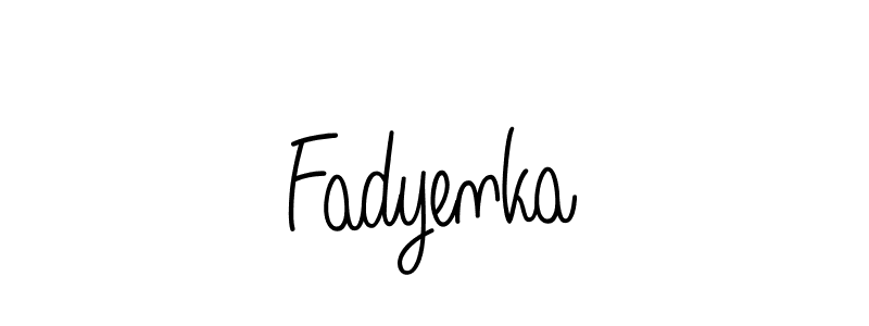 You should practise on your own different ways (Angelique-Rose-font-FFP) to write your name (Fadyenka) in signature. don't let someone else do it for you. Fadyenka signature style 5 images and pictures png