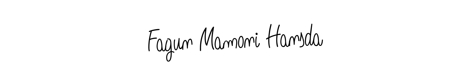 How to make Fagun Mamoni Hansda name signature. Use Angelique-Rose-font-FFP style for creating short signs online. This is the latest handwritten sign. Fagun Mamoni Hansda signature style 5 images and pictures png