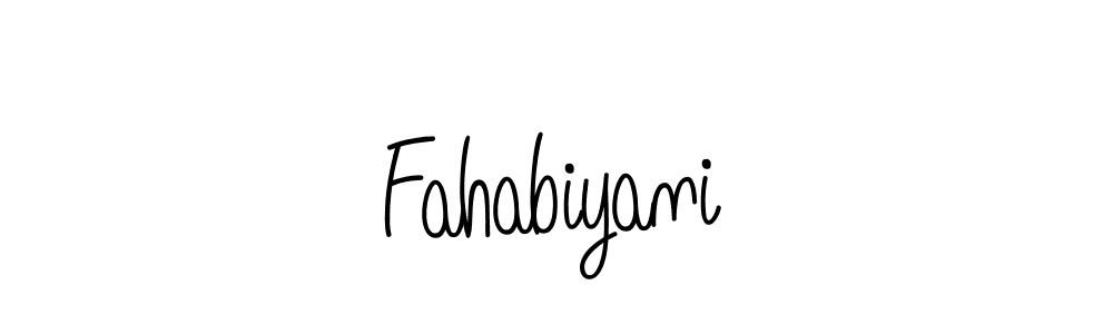 You should practise on your own different ways (Angelique-Rose-font-FFP) to write your name (Fahabiyani) in signature. don't let someone else do it for you. Fahabiyani signature style 5 images and pictures png