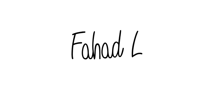 This is the best signature style for the Fahad L name. Also you like these signature font (Angelique-Rose-font-FFP). Mix name signature. Fahad L signature style 5 images and pictures png