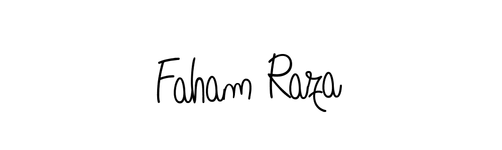 Faham Raza stylish signature style. Best Handwritten Sign (Angelique-Rose-font-FFP) for my name. Handwritten Signature Collection Ideas for my name Faham Raza. Faham Raza signature style 5 images and pictures png