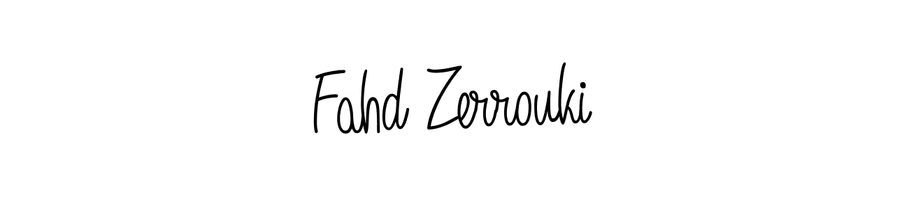 Also we have Fahd Zerrouki name is the best signature style. Create professional handwritten signature collection using Angelique-Rose-font-FFP autograph style. Fahd Zerrouki signature style 5 images and pictures png