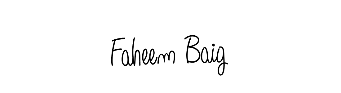 How to make Faheem Baig signature? Angelique-Rose-font-FFP is a professional autograph style. Create handwritten signature for Faheem Baig name. Faheem Baig signature style 5 images and pictures png