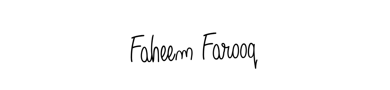 Faheem Farooq stylish signature style. Best Handwritten Sign (Angelique-Rose-font-FFP) for my name. Handwritten Signature Collection Ideas for my name Faheem Farooq. Faheem Farooq signature style 5 images and pictures png