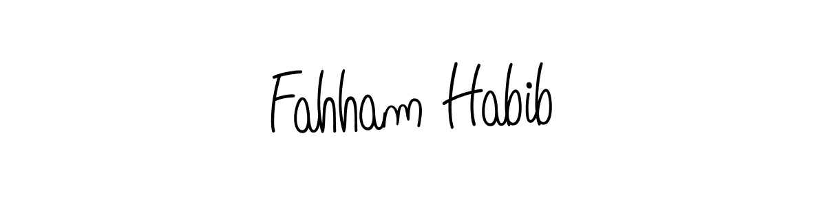 How to make Fahham Habib signature? Angelique-Rose-font-FFP is a professional autograph style. Create handwritten signature for Fahham Habib name. Fahham Habib signature style 5 images and pictures png