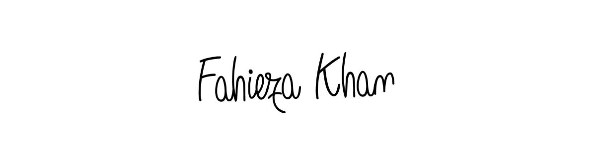 Design your own signature with our free online signature maker. With this signature software, you can create a handwritten (Angelique-Rose-font-FFP) signature for name Fahieza Khan. Fahieza Khan signature style 5 images and pictures png