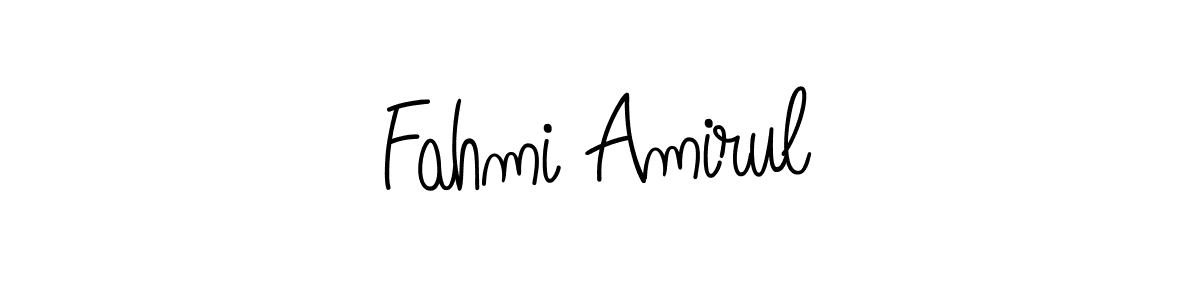 How to Draw Fahmi Amirul signature style? Angelique-Rose-font-FFP is a latest design signature styles for name Fahmi Amirul. Fahmi Amirul signature style 5 images and pictures png