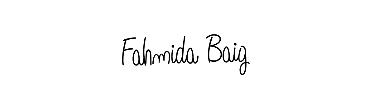 Design your own signature with our free online signature maker. With this signature software, you can create a handwritten (Angelique-Rose-font-FFP) signature for name Fahmida Baig. Fahmida Baig signature style 5 images and pictures png