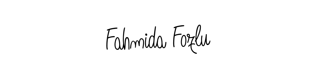 Create a beautiful signature design for name Fahmida Fozlu. With this signature (Angelique-Rose-font-FFP) fonts, you can make a handwritten signature for free. Fahmida Fozlu signature style 5 images and pictures png