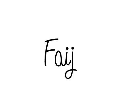 The best way (Angelique-Rose-font-FFP) to make a short signature is to pick only two or three words in your name. The name Faij include a total of six letters. For converting this name. Faij signature style 5 images and pictures png
