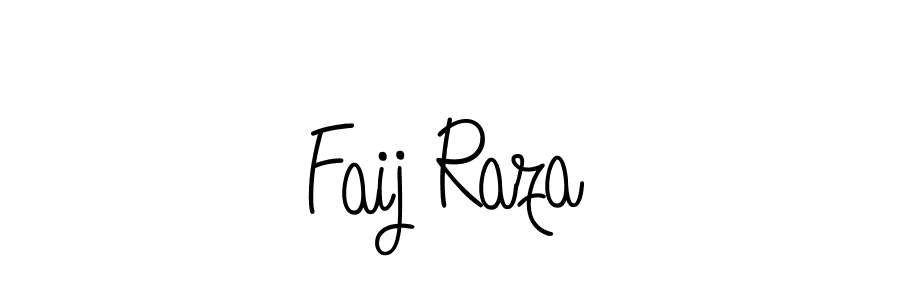 How to make Faij Raza name signature. Use Angelique-Rose-font-FFP style for creating short signs online. This is the latest handwritten sign. Faij Raza signature style 5 images and pictures png