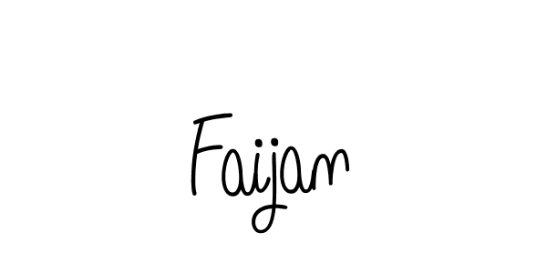 Use a signature maker to create a handwritten signature online. With this signature software, you can design (Angelique-Rose-font-FFP) your own signature for name Faijan. Faijan signature style 5 images and pictures png