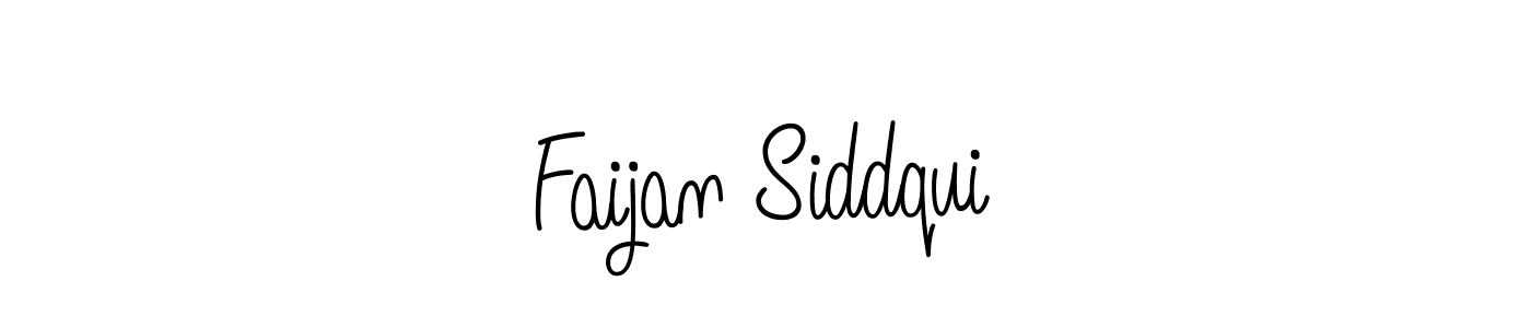 Make a beautiful signature design for name Faijan Siddqui. With this signature (Angelique-Rose-font-FFP) style, you can create a handwritten signature for free. Faijan Siddqui signature style 5 images and pictures png