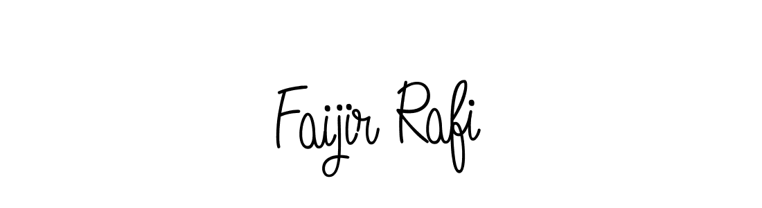 You should practise on your own different ways (Angelique-Rose-font-FFP) to write your name (Faijir Rafi) in signature. don't let someone else do it for you. Faijir Rafi signature style 5 images and pictures png