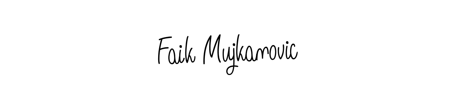 Make a beautiful signature design for name Faik Mujkanovic. With this signature (Angelique-Rose-font-FFP) style, you can create a handwritten signature for free. Faik Mujkanovic signature style 5 images and pictures png