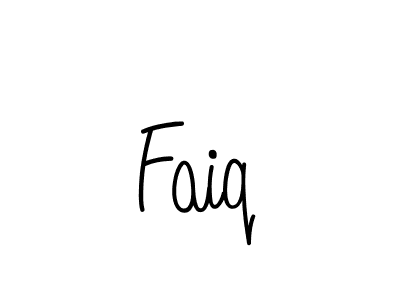 Design your own signature with our free online signature maker. With this signature software, you can create a handwritten (Angelique-Rose-font-FFP) signature for name Faiq. Faiq signature style 5 images and pictures png