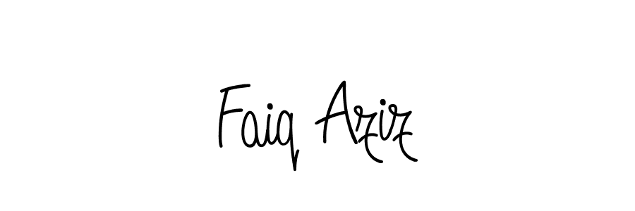 Make a beautiful signature design for name Faiq Aziz. With this signature (Angelique-Rose-font-FFP) style, you can create a handwritten signature for free. Faiq Aziz signature style 5 images and pictures png